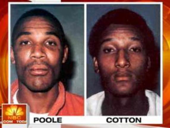 Mugshots of Billy Poole and Ronald Cotton